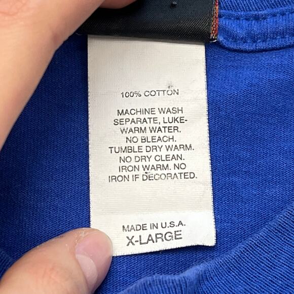 Vintage Disney Mickey Unlimited Velva Sheen Blue Mens XL Mickey Mouse T-Shirt - Picture 7 of 8